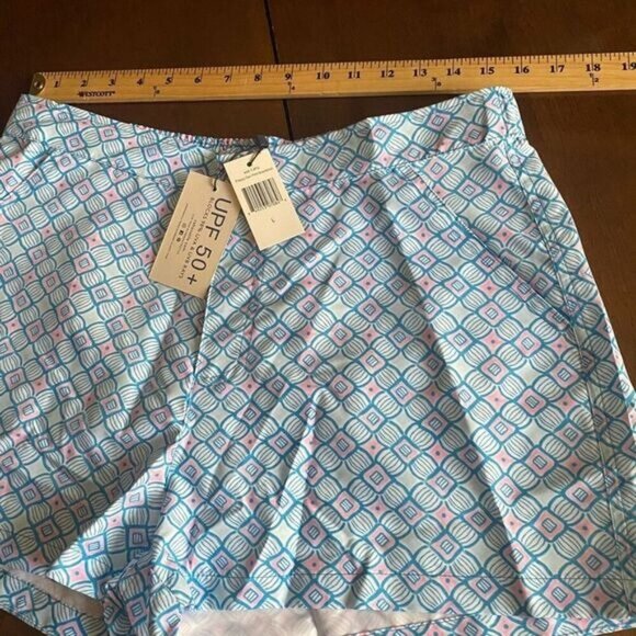 Cabana Life Shorts Women’s Boardshort Large, Blue/Pink UPF 50+ UV,Pockets,Zipp - Picture 4 of 11